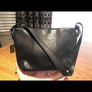 Coach black leather MINI handbag